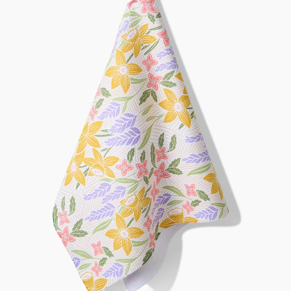 Geometry Daffodil Dreams Tea Towel
