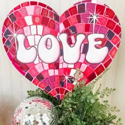 The Round Top Collection Disco “Love” Heart