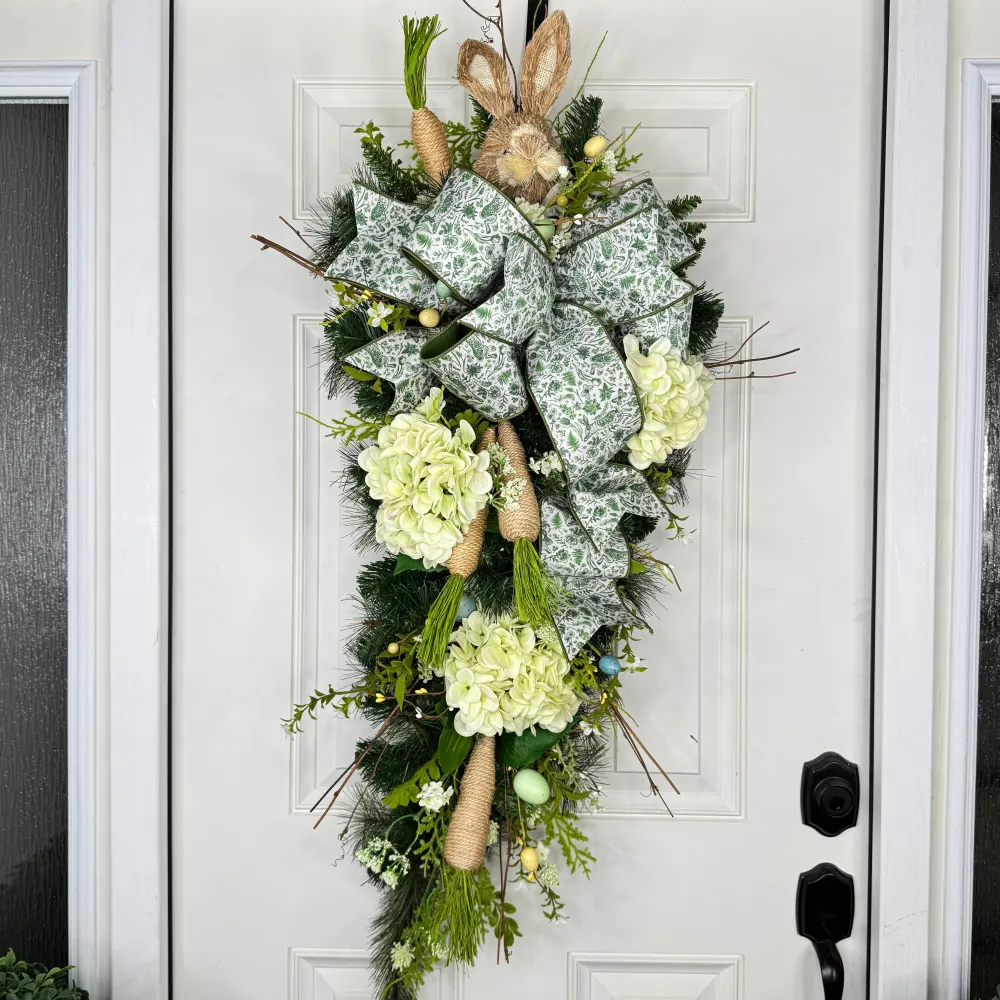 Miss Cayce's Elegant Hydrangea Easter Teardrop