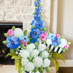 The Round Top Collection Elegant Pots of Mixed Flowers