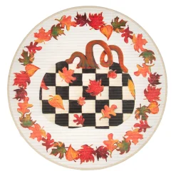 The Round Top Collection Elegant Pumpkin Round Mat