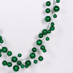 Farrisilk 10' Emerald Candy Apple Ball Garland