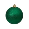 Farrisilk Emerald Green Glitter Ball Ornament, 6"