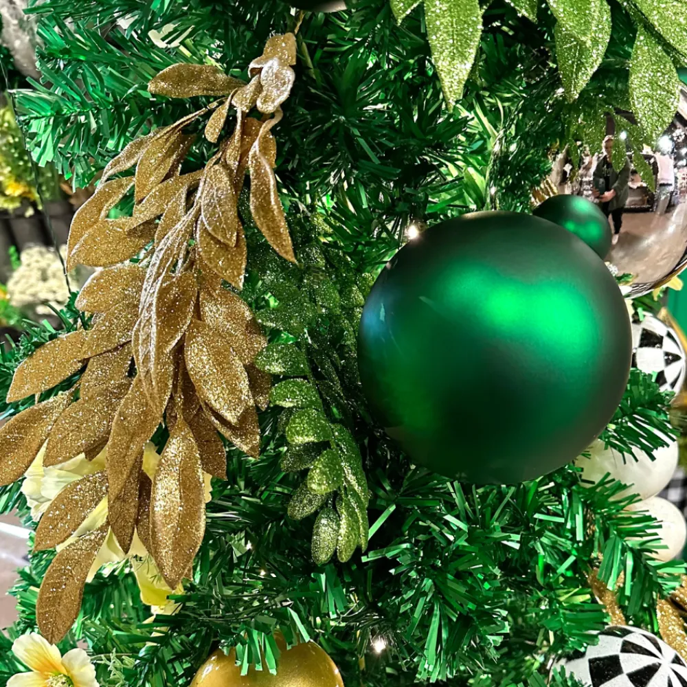 Farrisilk Emerald Green Matte Ball Ornament, 8"