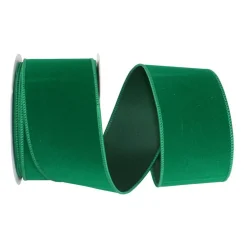 Reliant Ribbon Emerald Velvet Ribbon, 2.5" X 10YD
