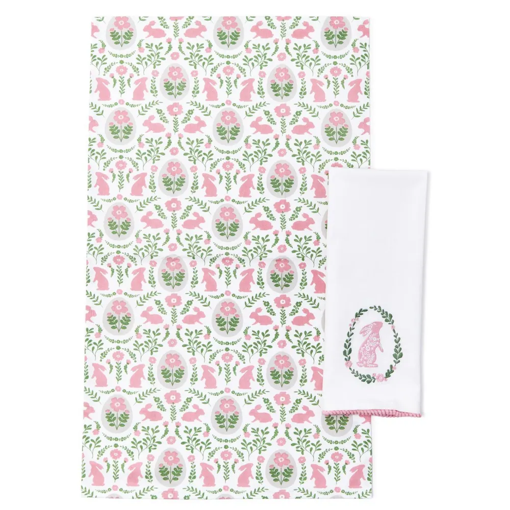 Two's Company Enchanted Easter Dish Towel Set