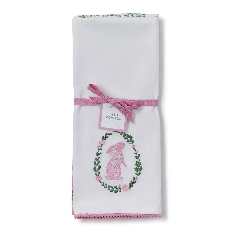 Two's Company Enchanted Easter Dish Towel Set
