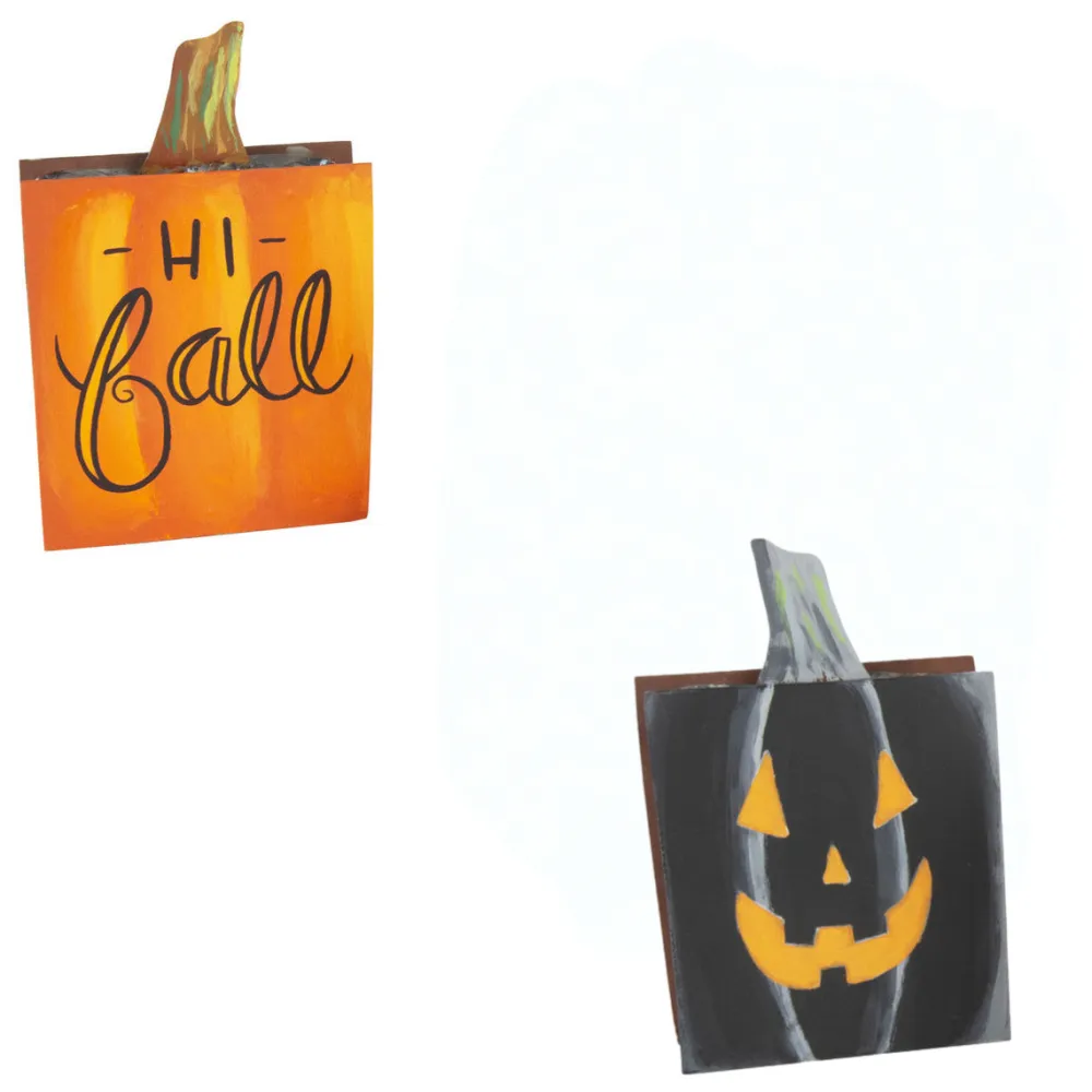 The Round Top Collection Fall & Halloween Reversible Pumpkin Sitter