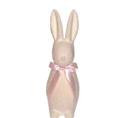180 Degrees Flocked Button Nose Bunny Figurine, 16