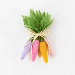 180 Degrees Flocked Colored Carrot Cluster