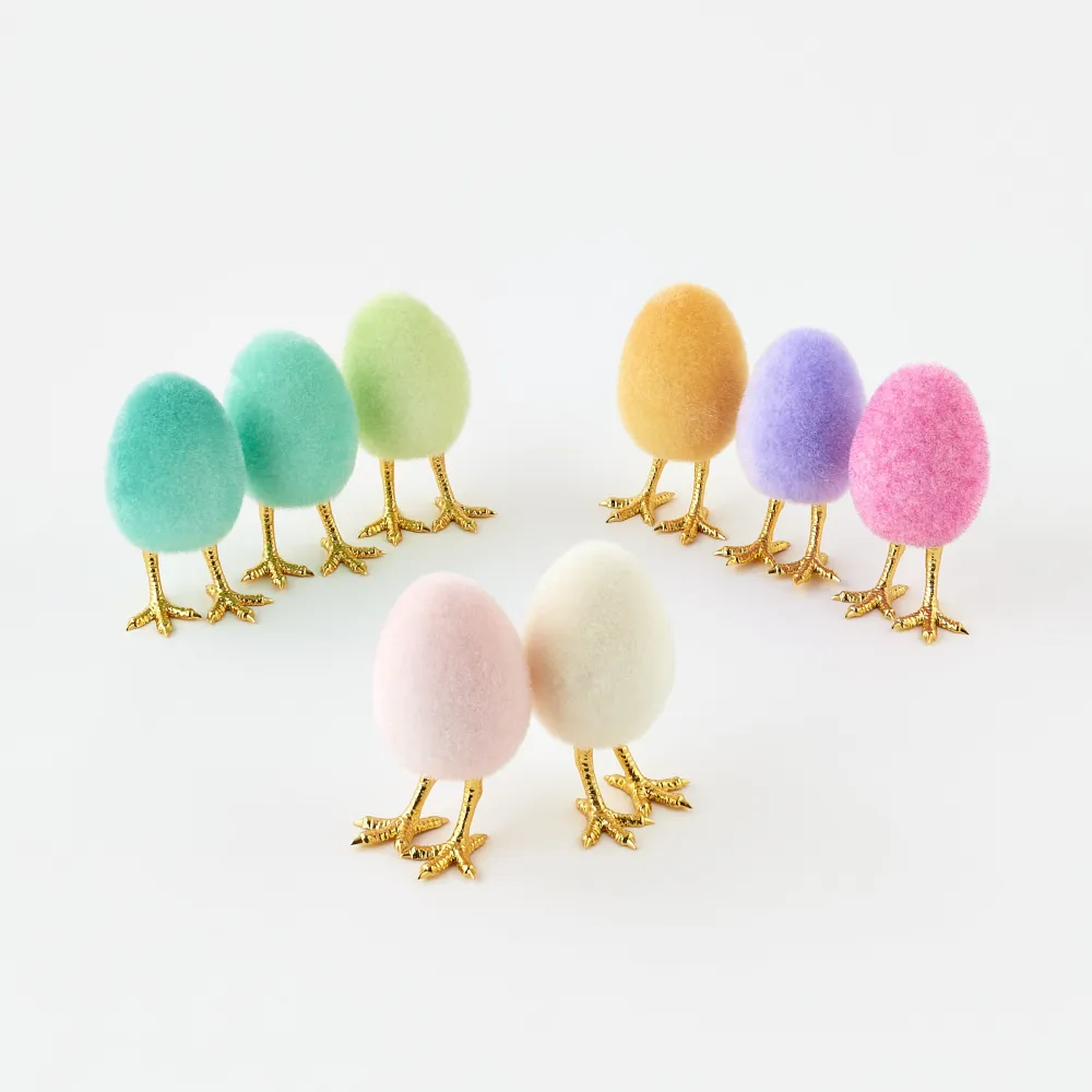 180 Degrees Flocked Egg with Feet