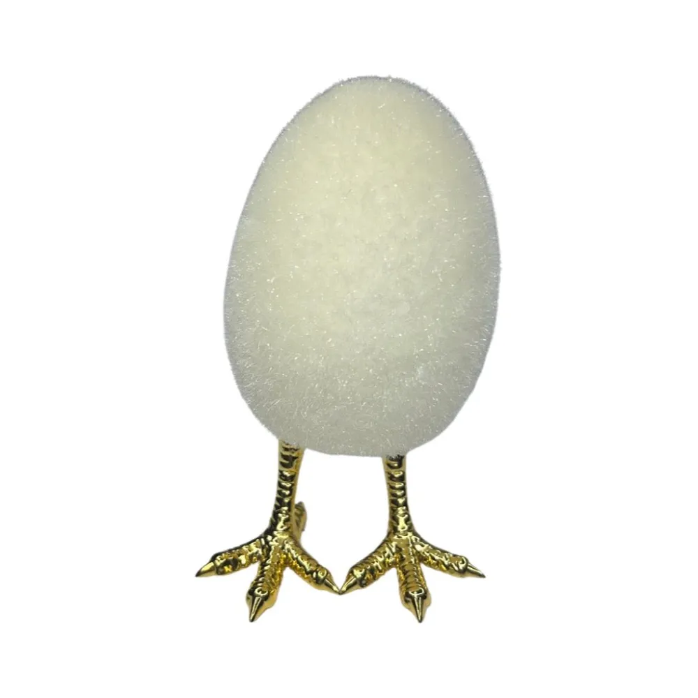180 Degrees Flocked Egg with Feet