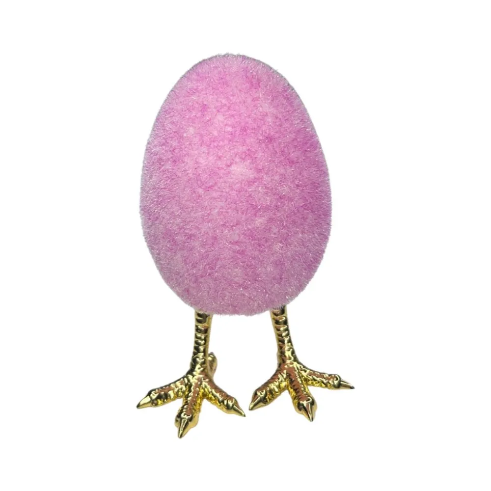 180 Degrees Flocked Egg with Feet