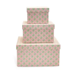Two's Company Floral Block Print Nesting Boxes