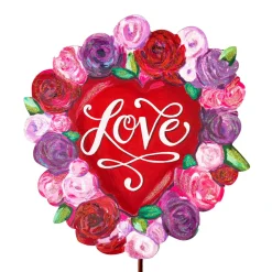 The Round Top Collection Floral “Love” Heart
