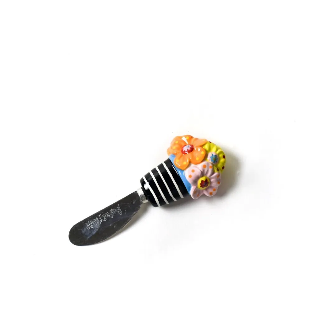 Happy Everything Flowers Embellishment Appetizer Spreader by !