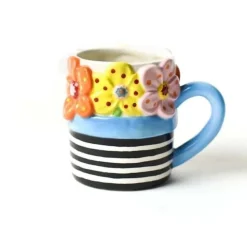 Happy Everything Flowers Shaped Mug by !