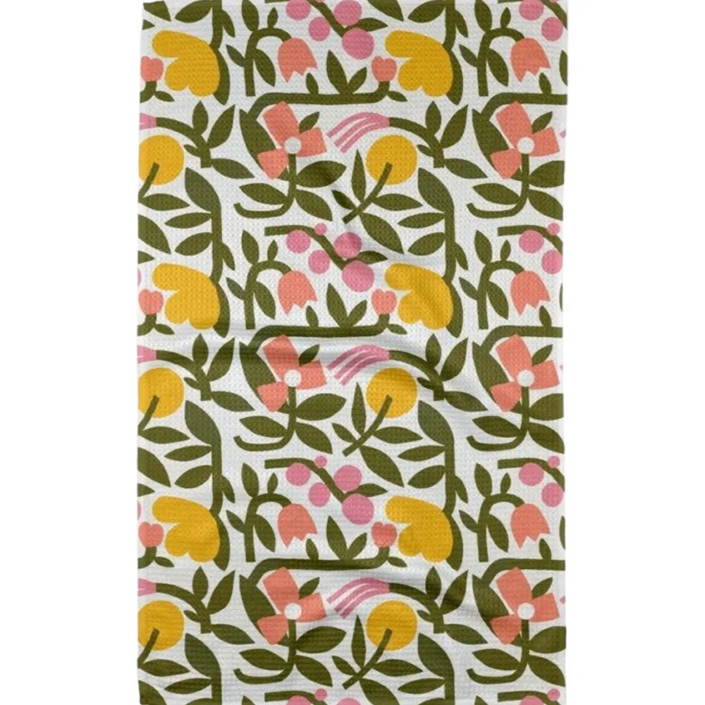 Geometry Fresh Vines Tea Towel