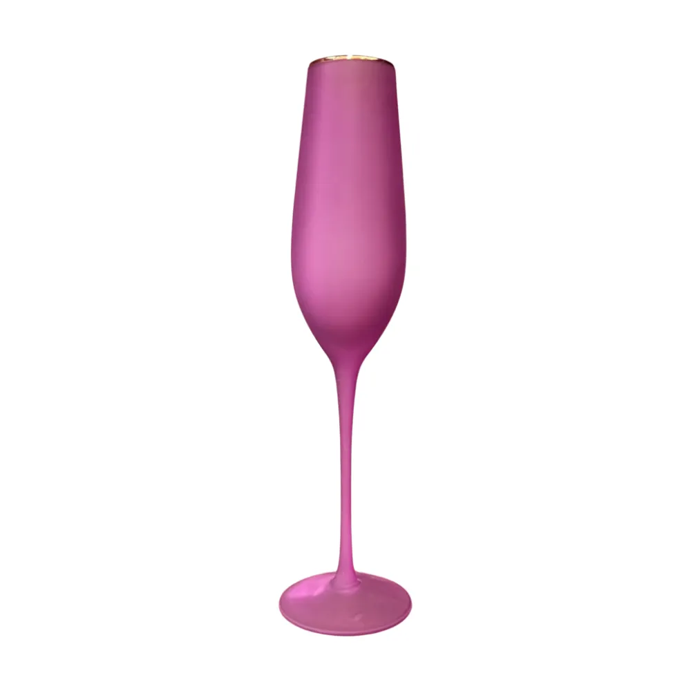 Glitterville Frosted Champagne Flute by