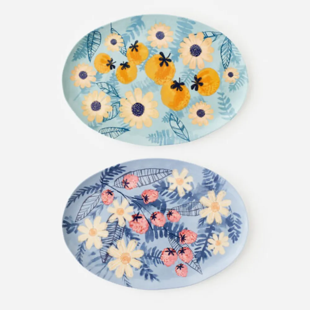 180 Degrees Fruit and Floral Design Platter