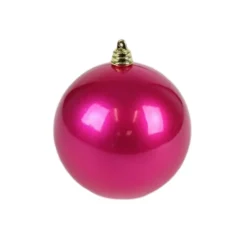 Farrisilk Fuchsia Candy Apple Ball Ornament, 4"