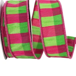 Reliant Ribbon Fuchsia & Lime Elizabeth Ribbon, 1.5" X 10YD