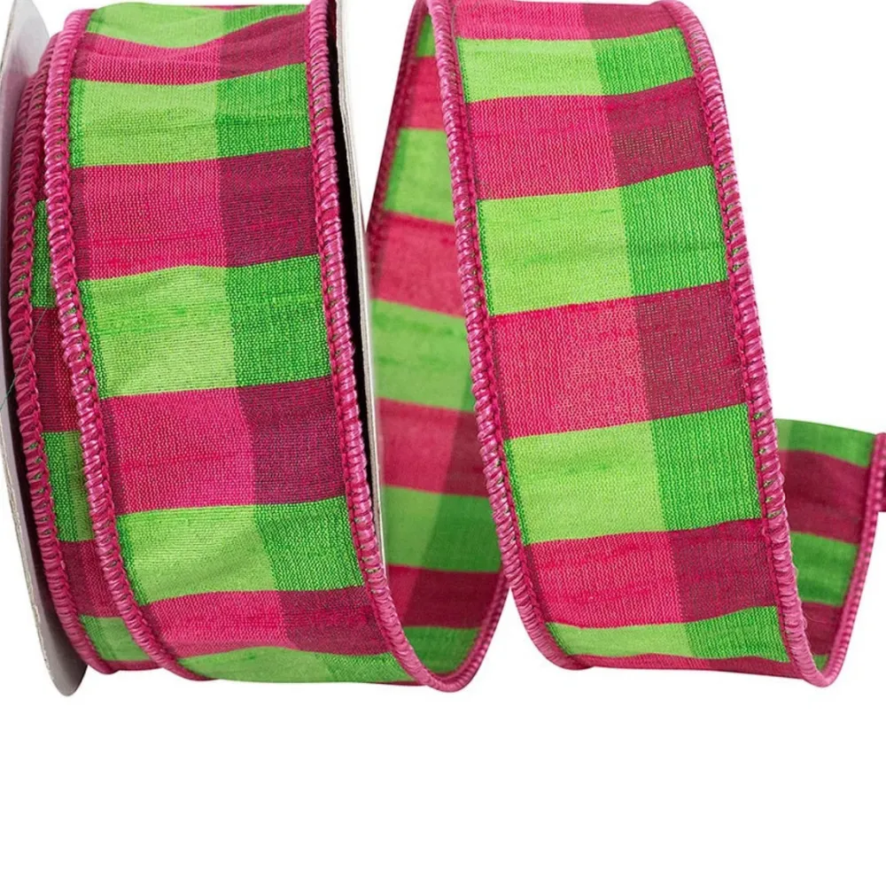 Reliant Ribbon Fuchsia & Lime Elizabeth Ribbon, 1.5" X 10YD