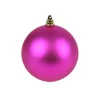 Farrisilk Fuchsia Matte Ball Ornament, 6"