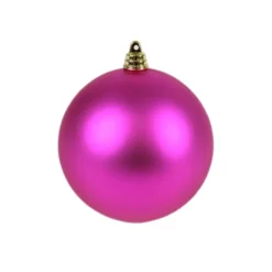 Farrisilk Fuchsia Matte Ball Ornament, 6"