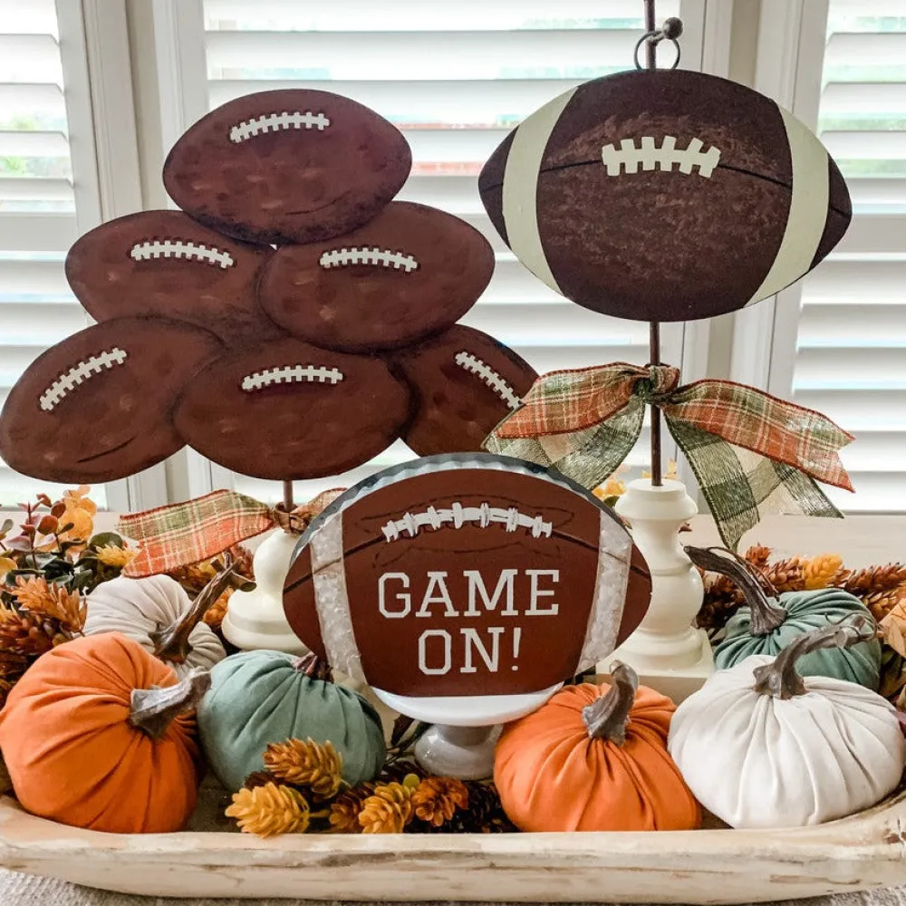 The Round Top Collection “Game On” Football Sitter
