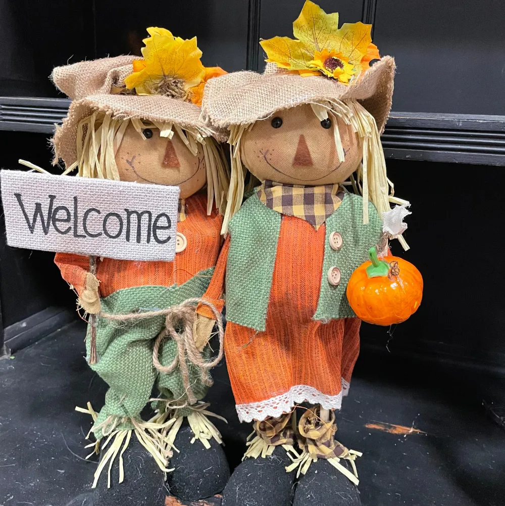 Liberty Floral Girl Scarecrow Standing
