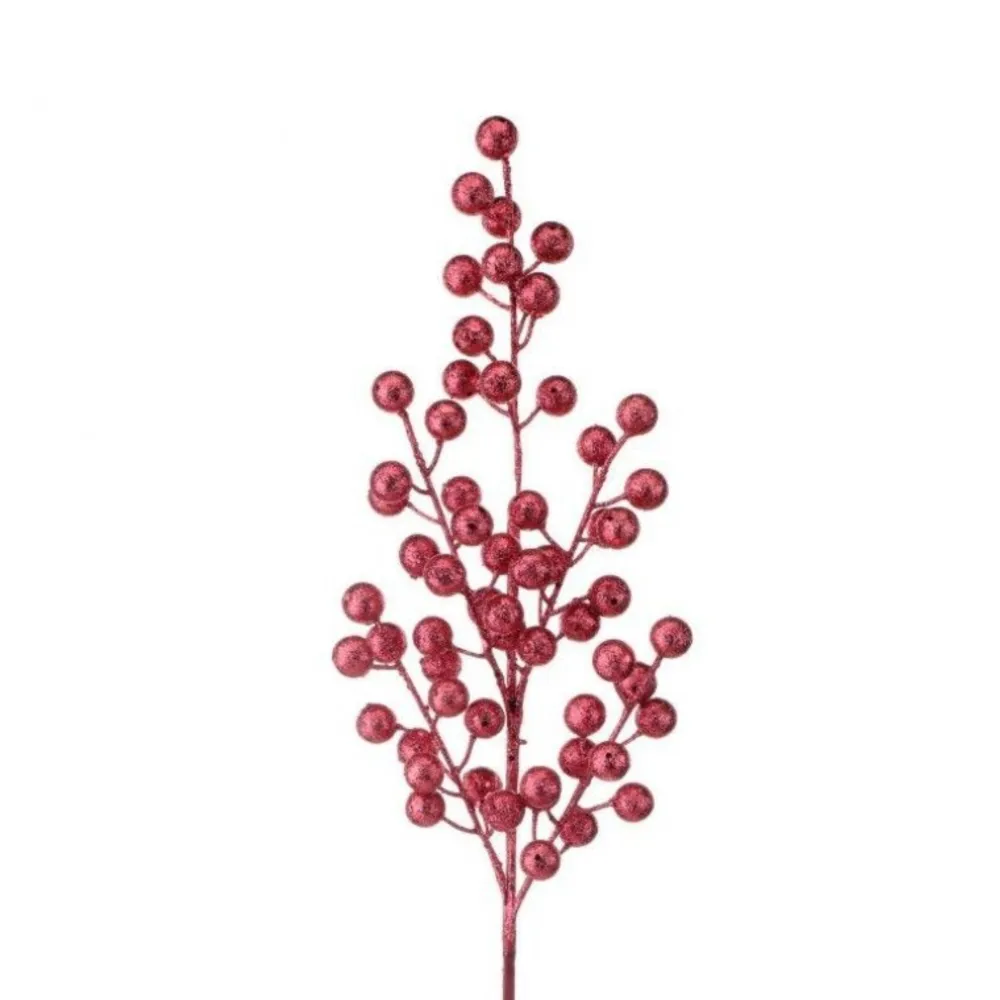 Regency Glitter Ball Berry Spray, 28"