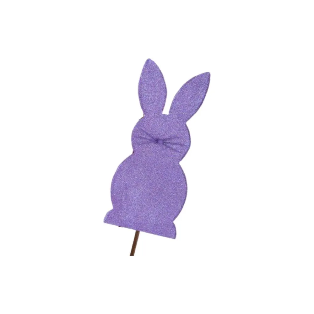 The Round Top Collection Glitter Bunny Stake Set