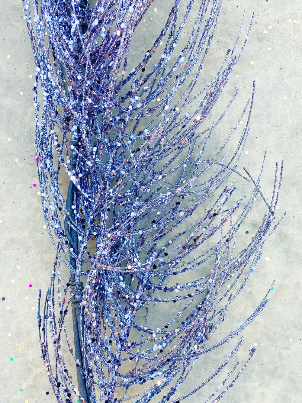 A&B Floral 5' Glittered Pine Garland in Assorted Colors