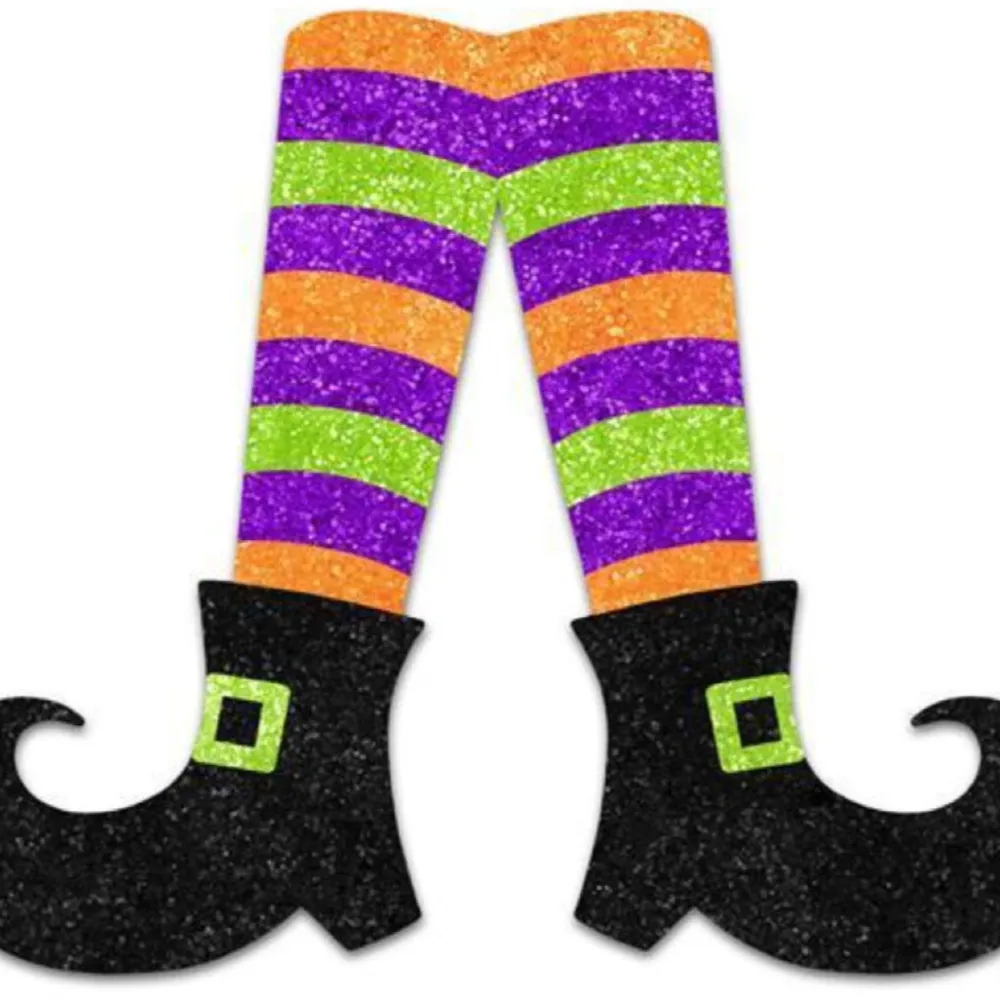 Craig Bachman Glitter Stripe Halloween Witch Legs
