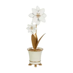 RAZ Golden Flower Planter