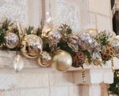 Farrisilk Gold Shiny Ball Ornament, 4"