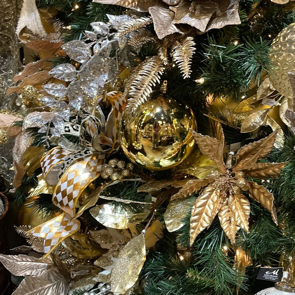 Farrisilk Gold Shiny Ball Ornament, 6"
