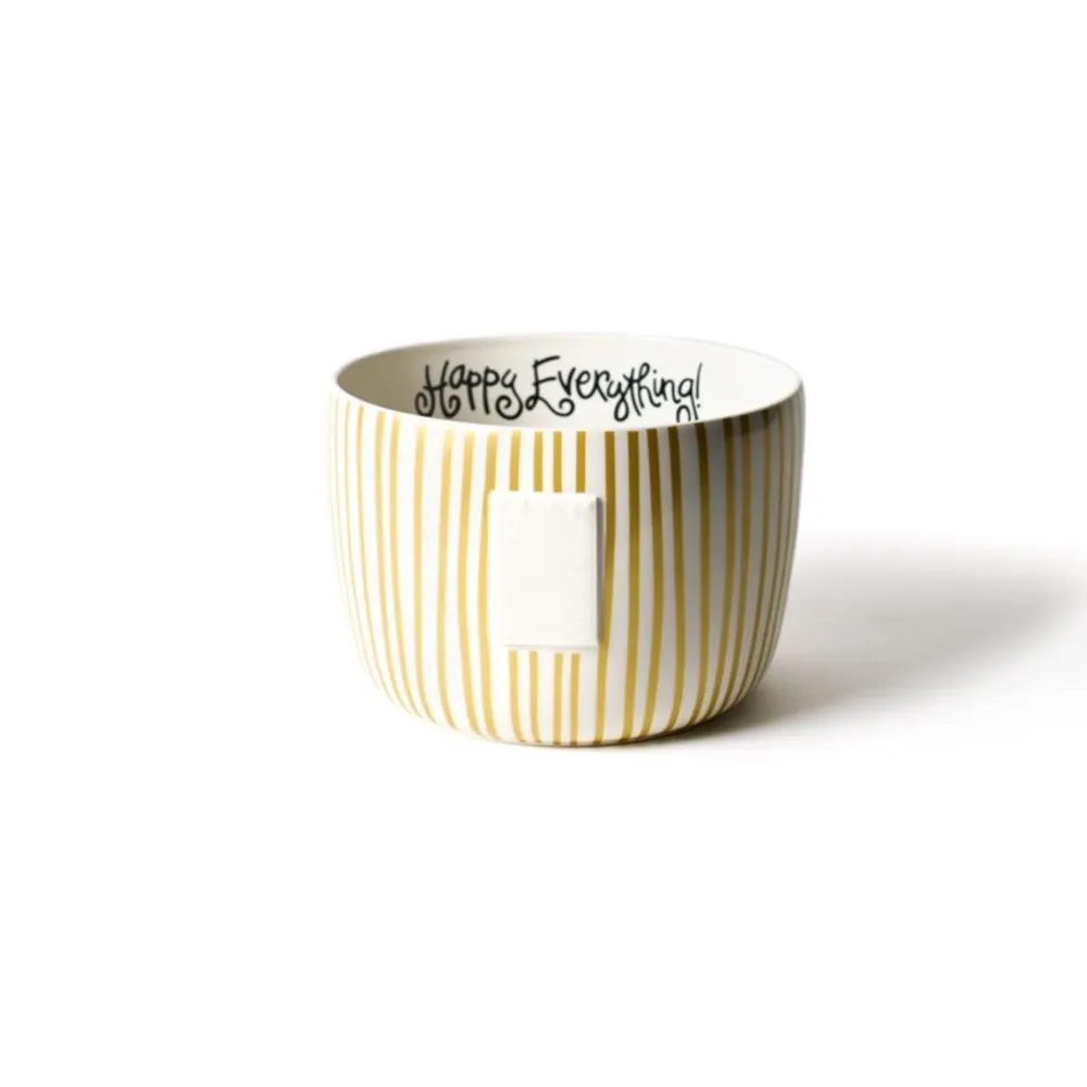 Happy Everything Gold Stripe Big Bowl by !