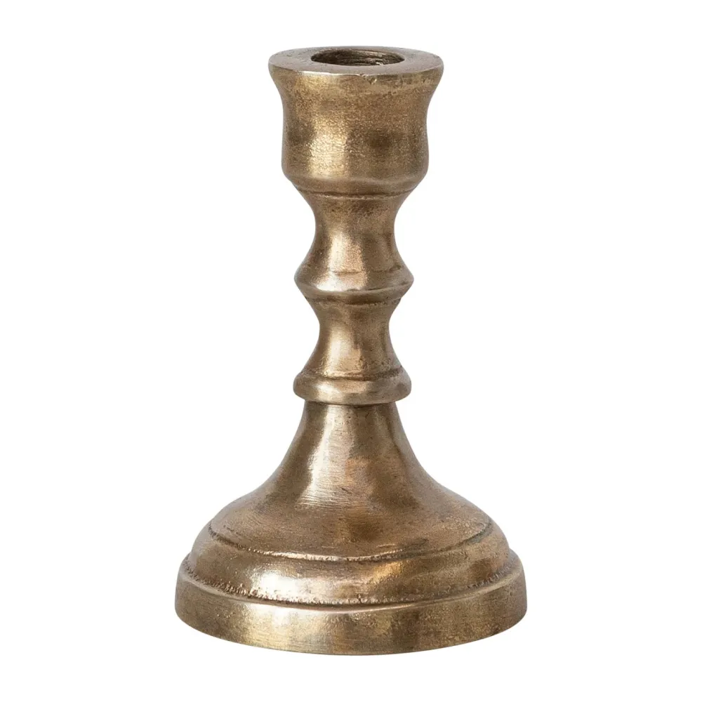 Creative Coop Gold Taper Holder, Medium