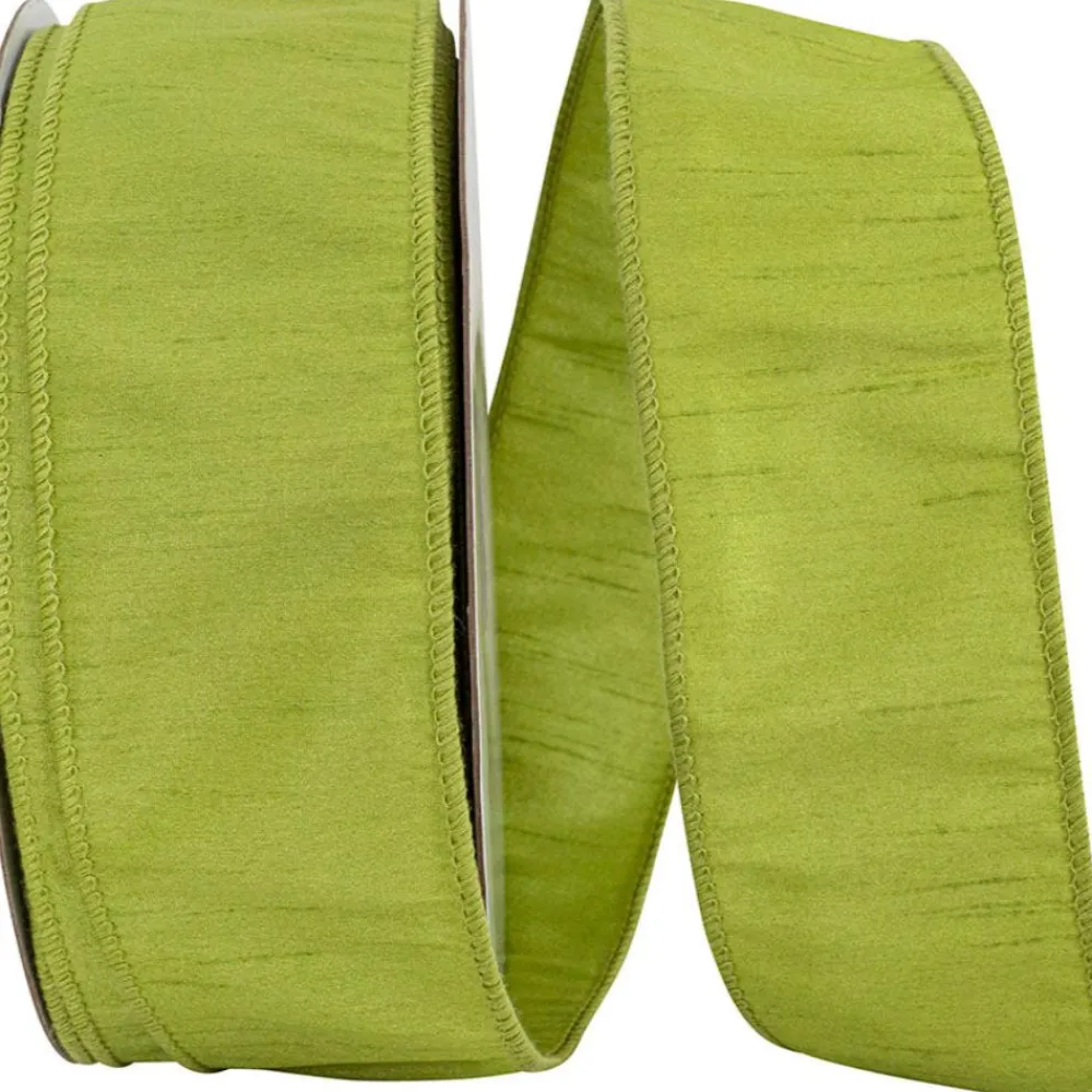 Reliant Ribbon Green Grass Dupioni Supreme Ribbon, 2.5" X 50YD