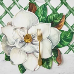 Hester & Cook Green Lattice Placemat Set