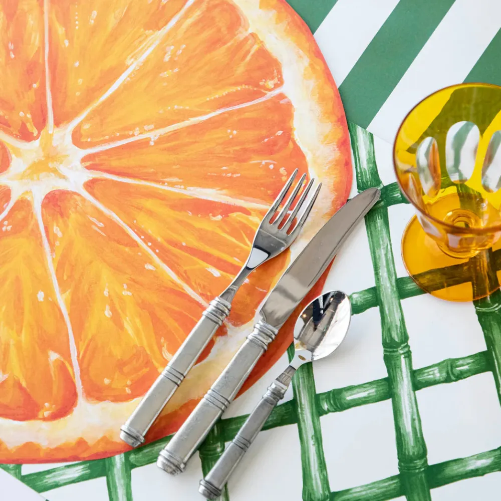 Hester & Cook Green Lattice Placemat Set