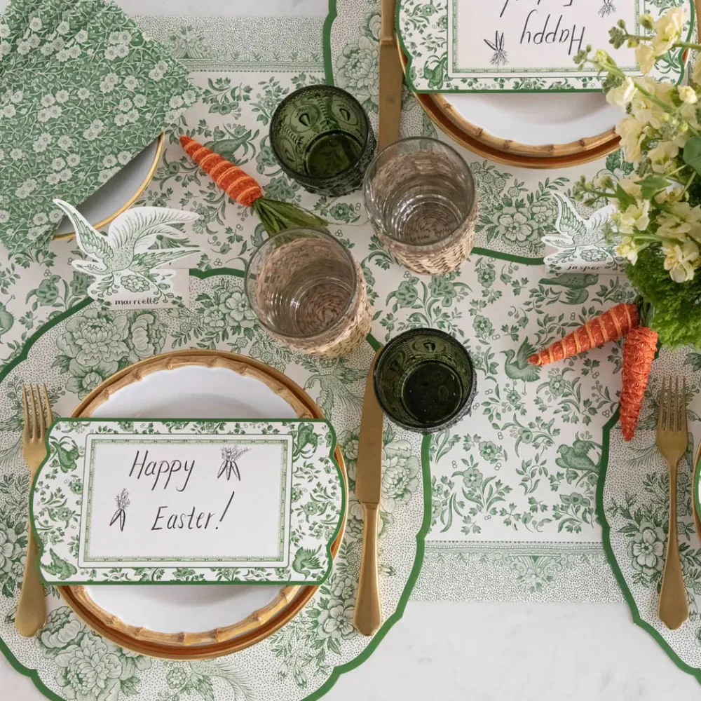 Hester & Cook Green Regal Peacock Placemat Set