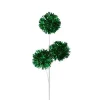 RAZ Green Tinsel Ball Spray