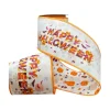 D. Stevens Grosgrain Happy Halloween Pumpkin Ribbon, 4" X 10YD