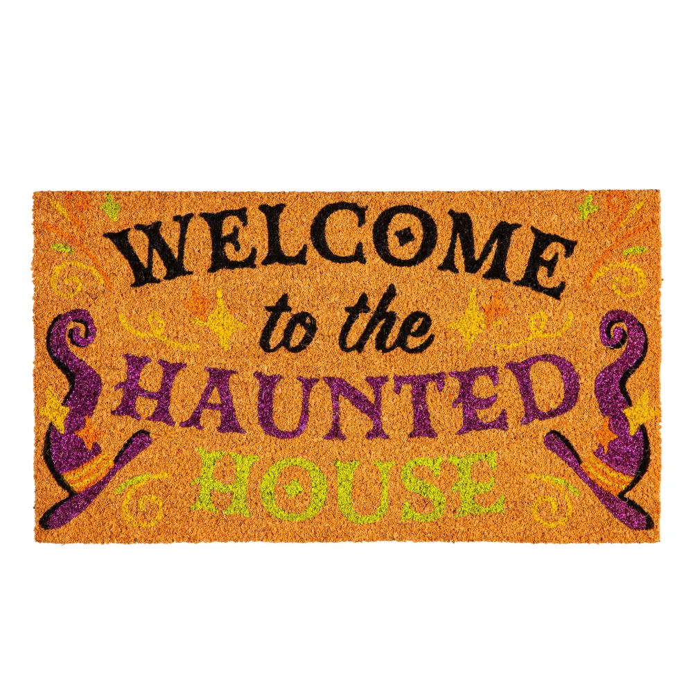 Evergreen Halloween Glitter Coir Mat