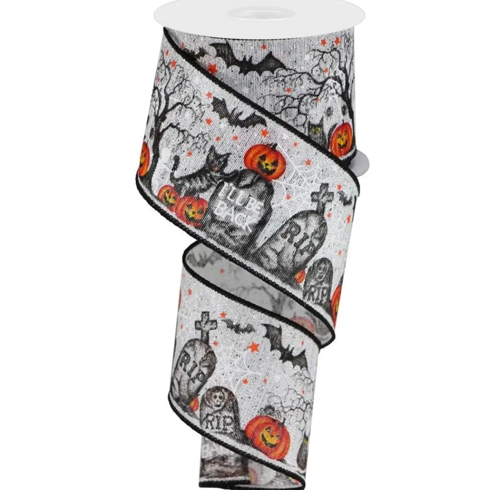 Craig Bachman Halloween Graveyard Ribbon, 2.5" X 10YD