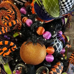 Glitterville Halloween Silk Ball Garland by , Large