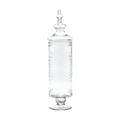 Two's Company Hand-Etched Footed Apothecary Jars